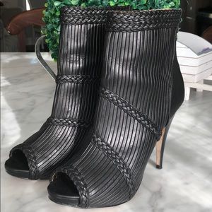 Cynthia Vincent peep toe booties